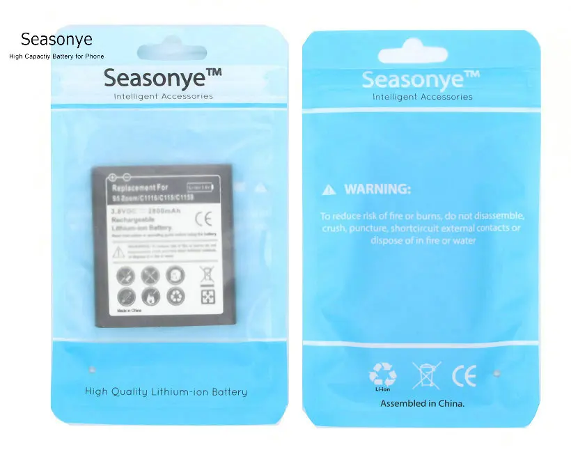 

Seasonye EB-BC115BBC / EB-BC115BBE 2600mAh Phone Replacement Battery For Samsung Galaxy K Zoom S5 Zoom SM-C1116 C1116 C115 C1158
