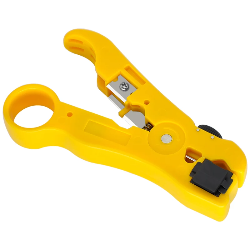 CNCOB Automatic Cable Wire Stripper Electric Stripping Tools for UTP/STP RG59 RG6 RG7 RG11 Multi-functional Cutter Str