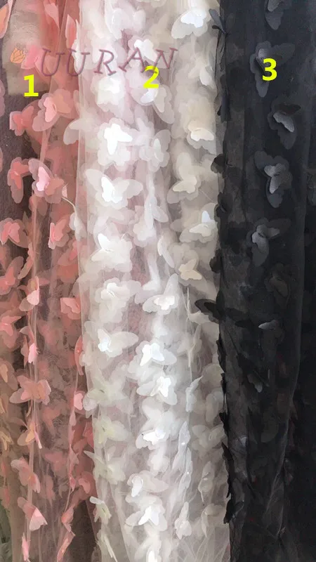 2017 summer New butterfly comfortable lace embroidery cloth African French Tulle flower transparent net Lace Fabric For Wedding | Дом и сад