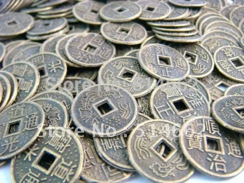 

Wholesale 500PCS Fengshui I Ching Coins Dia:1CM+5 Pouch