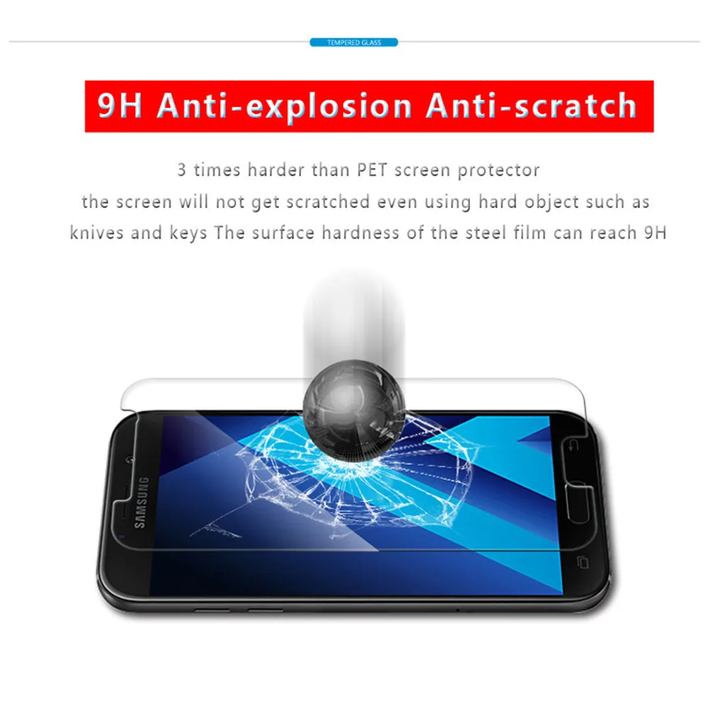 2.5D Защита экрана для Samsung A5 закаленное стекло Galaxy Grand Prime S3 S4 S5 S6 J3 J5 J7 J2 J1 mini 2016 2017 9H