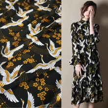 145 см печатная ткань метр микро-перспективная шифоновая ткань материал драпировка шарф рубашка платье полиэстер ткань китайские ткани