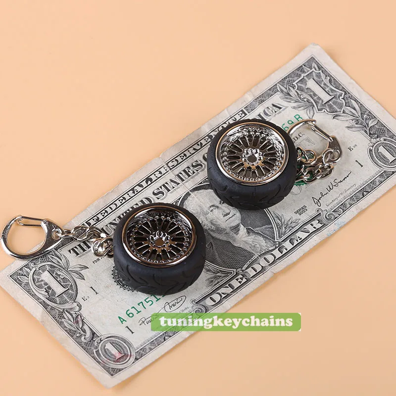 Брелок для ключей с колесным ободом серебристый и черный|wheel rim keychain|rim keychainkeychain |