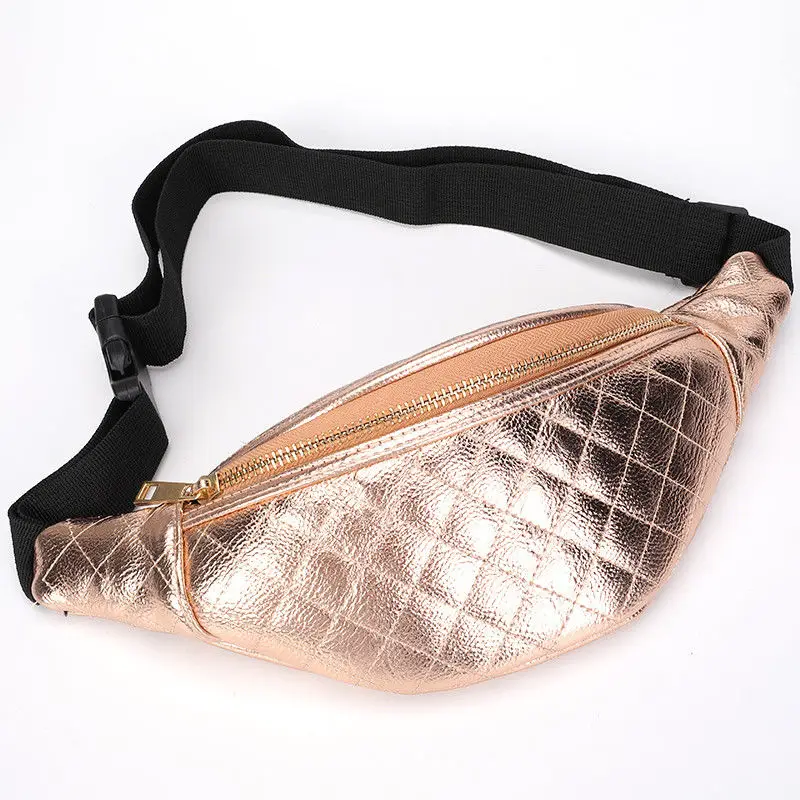 Новая поясная сумка для женщин из искусственной кожи поясная сумка для женщин сумка для груди - Цвет: Золотой