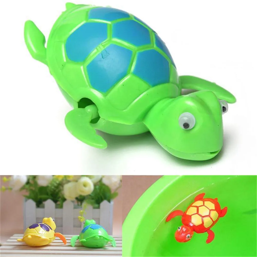 

Bath toys Bathroom Water Rubber toys for swimming Bath foam Funny Toys Swimming Chain Turtle Baby Bath Toys D300201GJ
