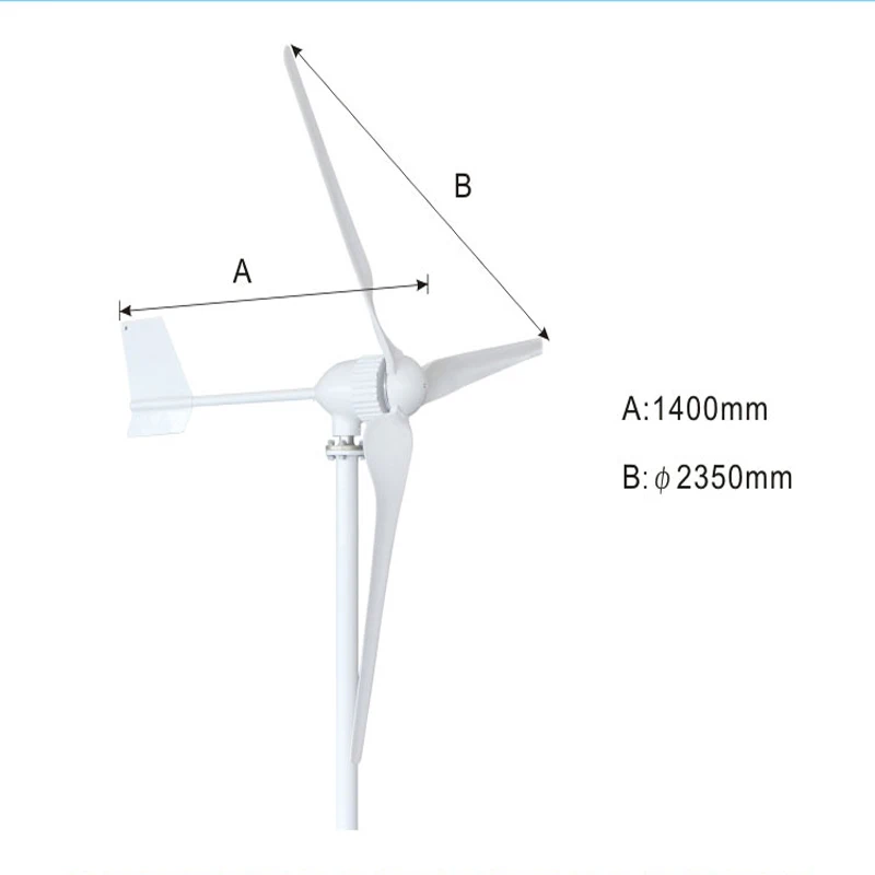 1000 Вт ветряной генератор 3 Лопасти 24 В ветряная турбина мощность для домашнего использования мониторинга и городской лампы