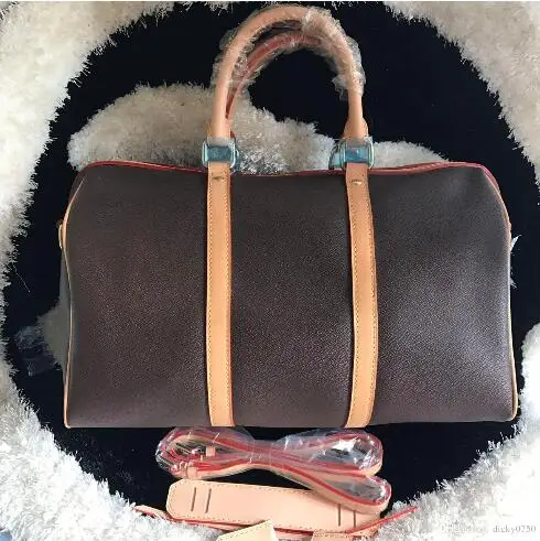 

2019 woxk new fashion travelling bag women handbag size 45/50/55 keepall bag genuine leather with high quality free shipping