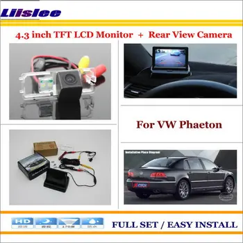 

For Volkswagen VW Phaeton 2002~2007 2008 2009 Car Reverse Rear Camera & 4.3" TFT LCD Monitor Screen 2 in 1 Parking System