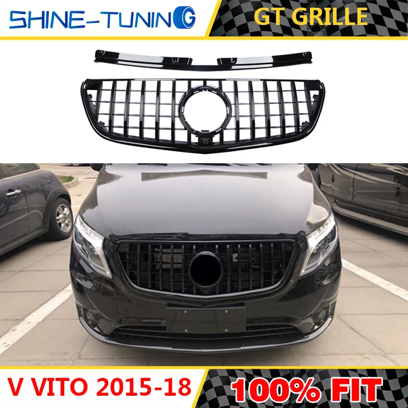 Гриль подходит для mercedes V class W447 Vito Алмазная решетка GT GTR V260 V250 2015 18 без