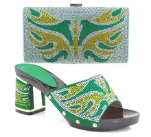 Neue Schuhe für frau!! Afrikanische Mode Schuhe und Passende Taschen set, italien design Schuhe und tasche mit Schönen steinen. ME3307