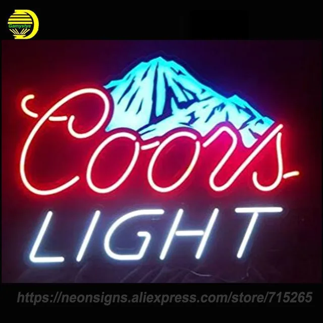 Neon Signs For Coors Light Mountain Beer Decorate Windows Custom Neon Signs For Coors Light Mountain