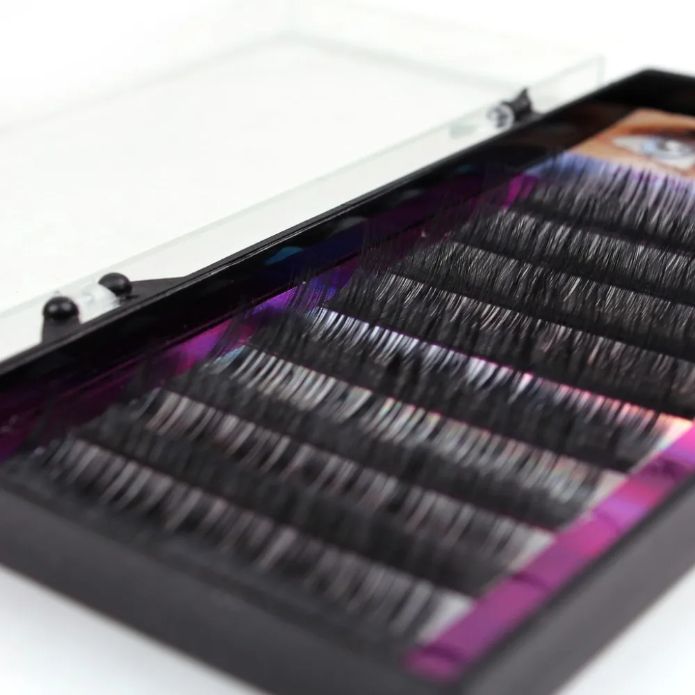 3 Packs Beauty Human Hair Individual Eyelashes C Curl 0.07mm(8/10/12mm