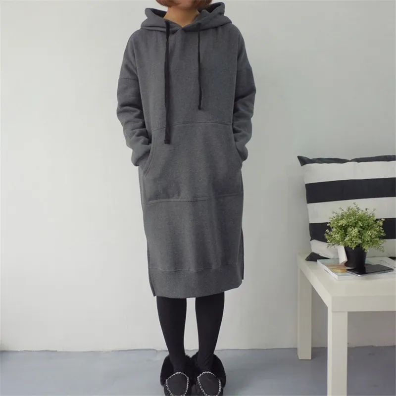 long hoodie dress