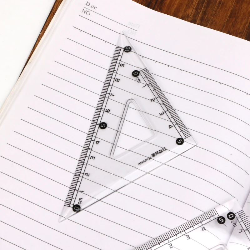 Набор школьной линейки для рисования, квадратная треугольная линейка транспортира
