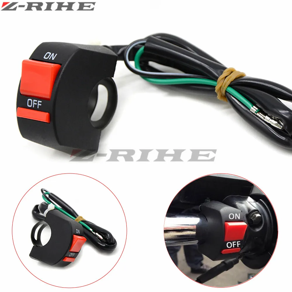 Newest Universal Handlebar Fog Light Switch Motorcycle Headlight Switch ON/OFF Button Light Switch Moto Accessory FOR KAWASAKI