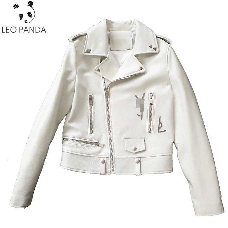 

2019 Women Genuine Leather Jacket Sheepskin Jacket Motorcycle Classic Sheepskin Lambskin Jackets Female Basic Good Quality WHF98