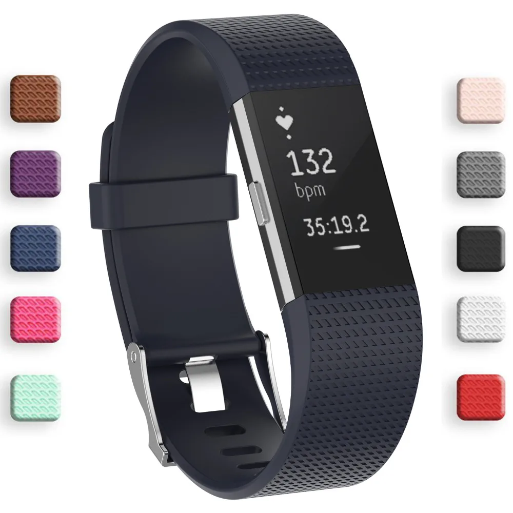 Лучший силиконовый ремешок для fitbit charge2 band фитнес Смарт браслет часы замена
