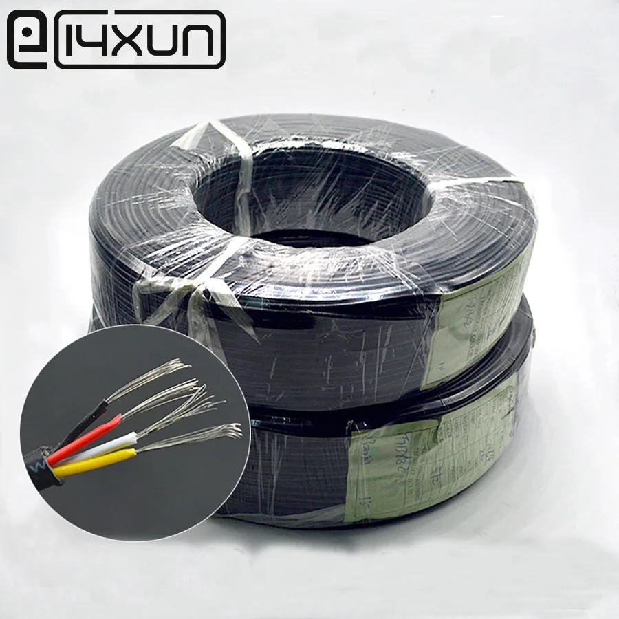

EClyxun 10Meters PVC Jacket Cable UL2464 2C/3C/4C/5C 24AWG Multi-core Tinned Copper Wire Audio Cable Signal Wire Power Cable