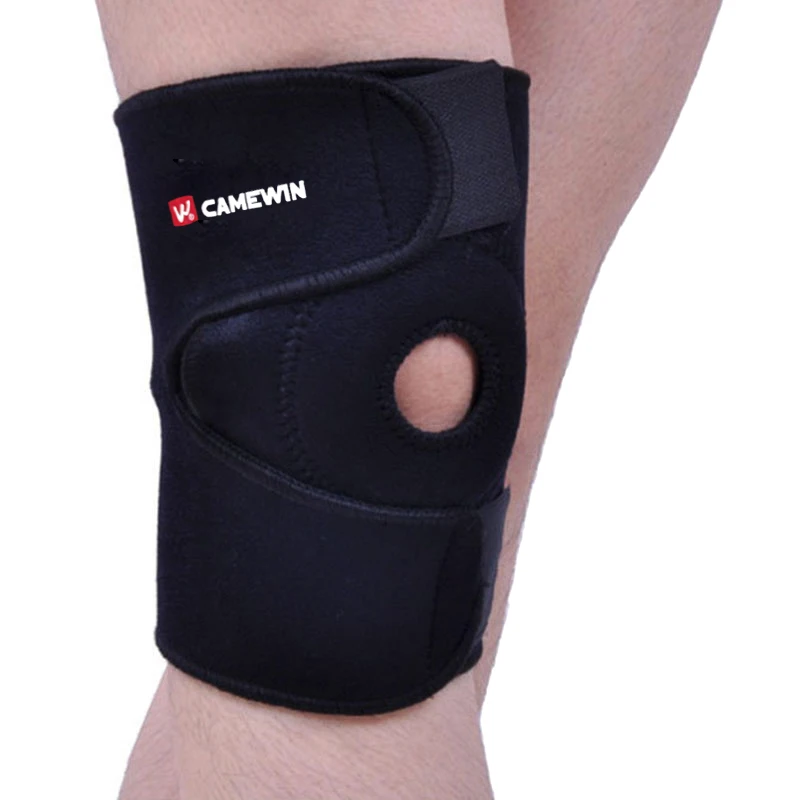 CAMEWIN Регулируемый эластичный наколенник защита наколенник отверстие спортивный фиксатор безопасность для верховой езды бег