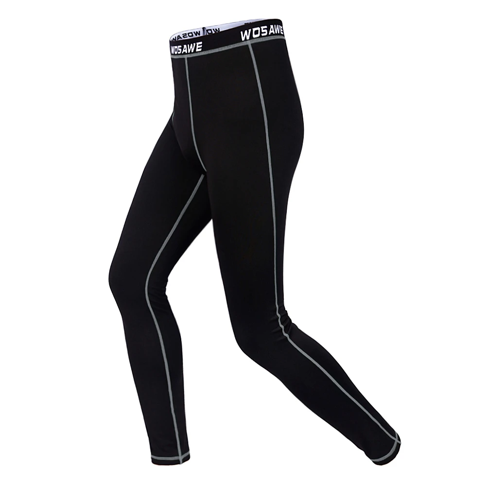 Мужские флисовые термо штаны для мотокросса базовый слой кожи колготки спортивные ветрозащитные брюки белья для мотоциклистов кальсоны для зимы - Цвет: BC188-B