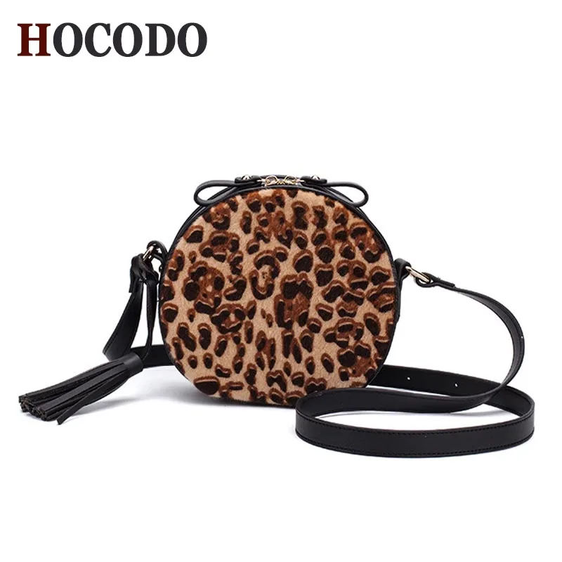

HOCODO Leopard Round Small Bag Female 2018 New Fashion Shoulder Bags Women Casual Crossbody Shopping Messenger Bag Hand Bag