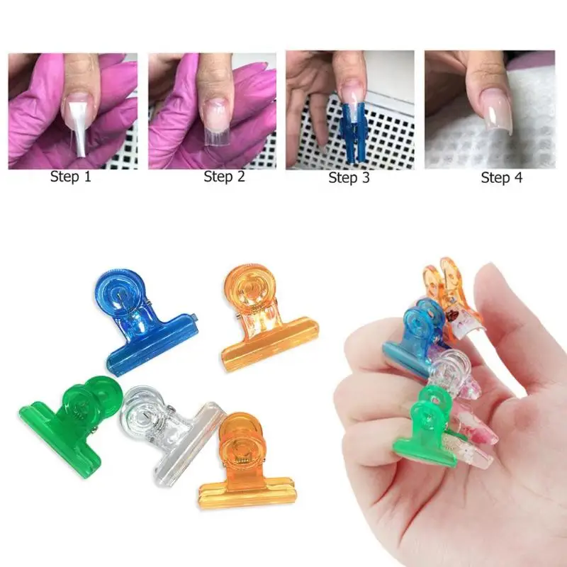 Пластиковый фиксирующий Зажим для ногтей, прозрачные удлинители, держатель для дизайна ногтей, инструмент для дизайна ногтей, аксессуары