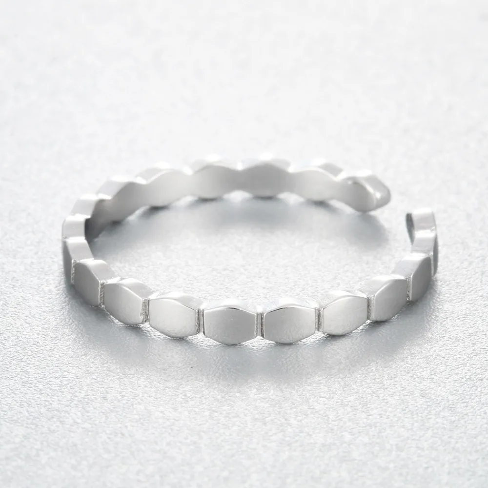 Chandler химический элемент Штабелируемый Midi Pinkie Ring Femme с изменяемым размером без