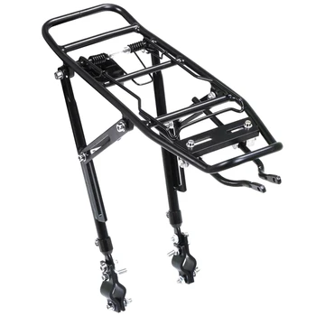 ABGZ-Alloy Rear Bicycle Pannier Rack Carrier Bag Luggage Cycle Mountain Bike Black new multifunctional roswheel mountain bike saddle basket bicycle rear rack bag becicle bicycle pack trunk pannier bycicle bag