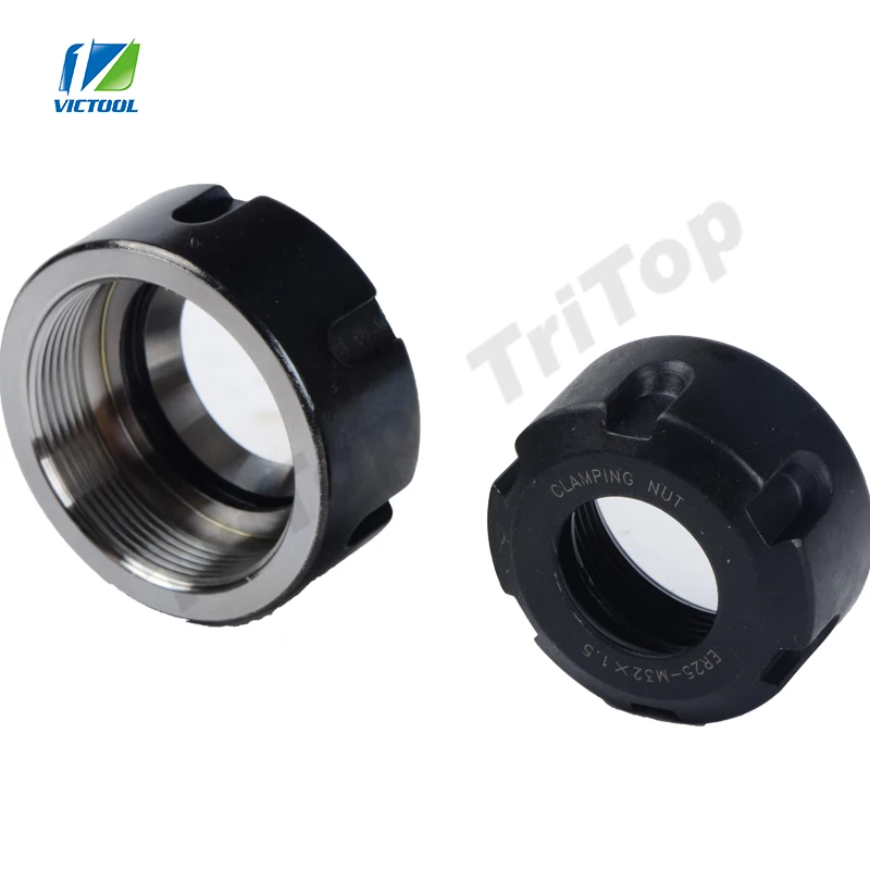 2pcs precision spring collet nut ER8 ER11 ER16 ER20 ER25 ER32 ER40 clamping tools for CNC milling engraving machine er11 nut