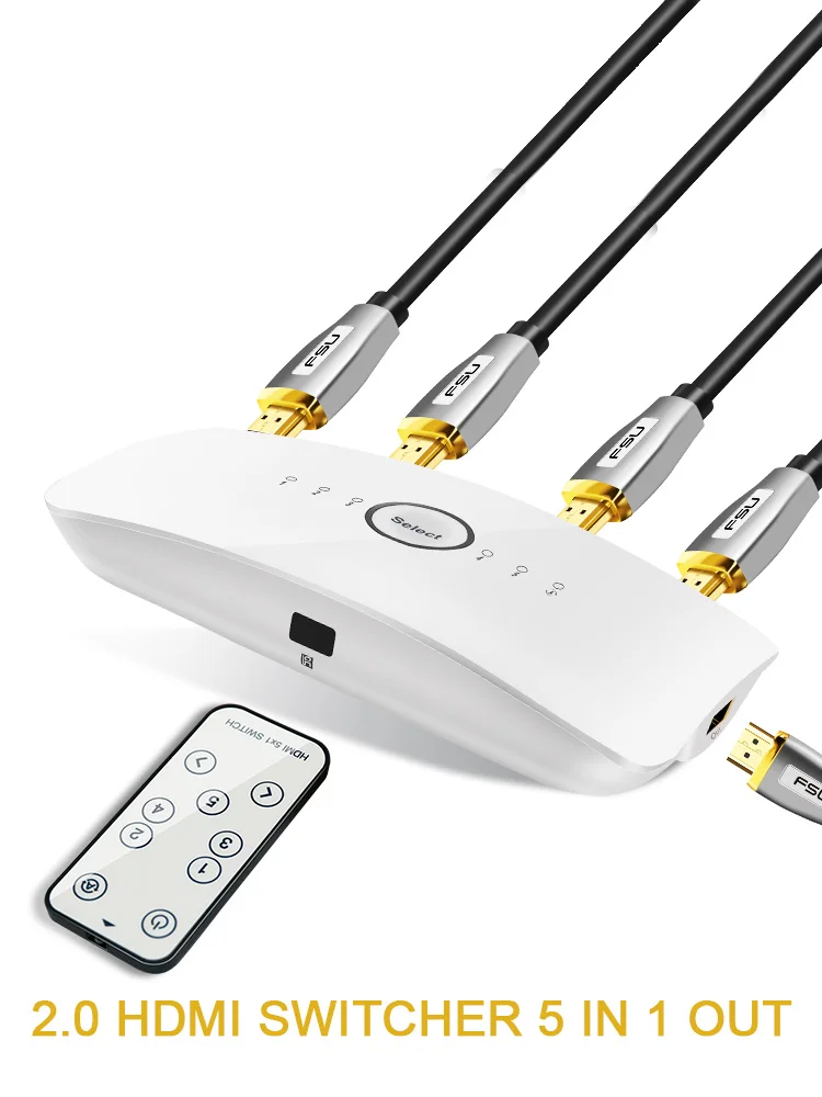 2 0 версия 4K 60Hz HDMI переключатель 5 в 1 поддержка HDR конвертер с ИК управлением для ПК