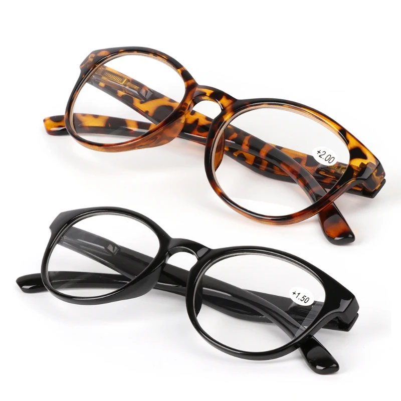 

Unisex Spring Hinge Round Reading Glasses Presbyopic Eyeglasses +1.0 -4.0