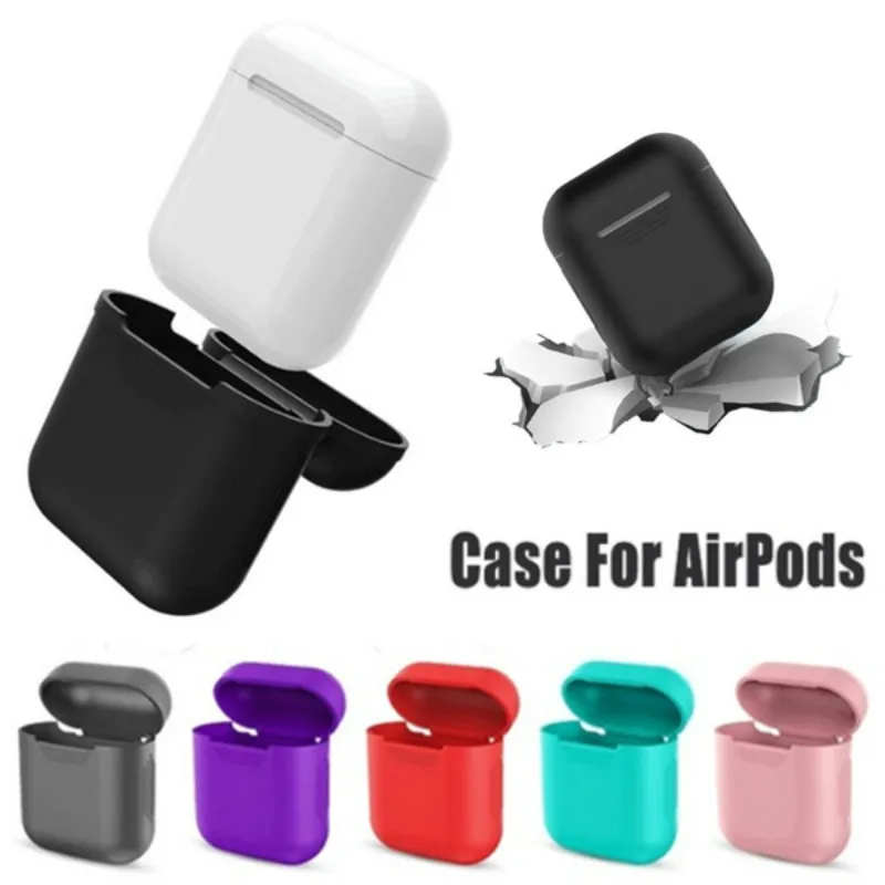 Чехол для airpods, защита от пыли, аксессуары, силиконовый чехол для iphone airpods, чистый/кожа, TPU, 17 цветов, беспроводные наушники airpods