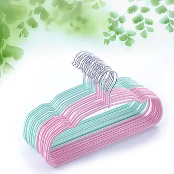 

10PCs/Set 30*18cm New Candy-colored Baby Children Clothes Hanger drying rack Anti-skid Antiseptic Durable Coat storage hangers