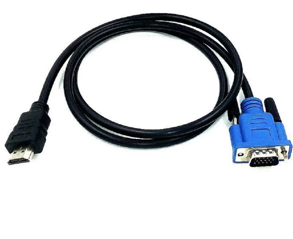 

350pcs/lot HDMI To VGA 5FT 1.5M 2m 6FT 3m 10FT Cable male to male Video Adapter For HDTV PC Laptop HDMI Kabel Cable