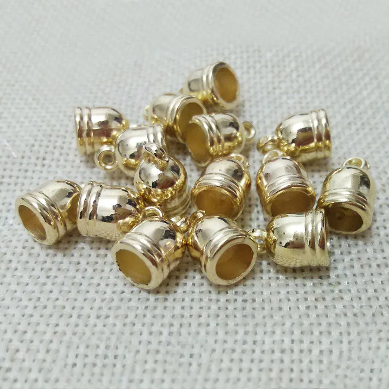 jewelry making color cord necklace tassel crimp ends caps leather faux