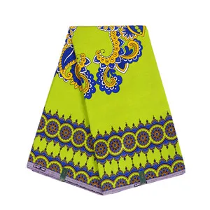 Королевский хлопок Африка Анкара печать JAVA ткань настоящий голландский воск Высокое качество Африканский швейный материал для вечернего платья 6 ярдов - Цвет: Lemon Green