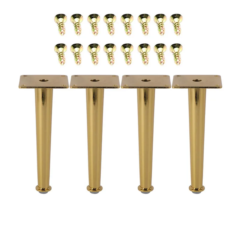 

4Piece 80 x 200mm Gold Straight cone Furniture Cabinet Cupboard Metal Legs Table Load 2000 Lbs Home Improvement Hardware