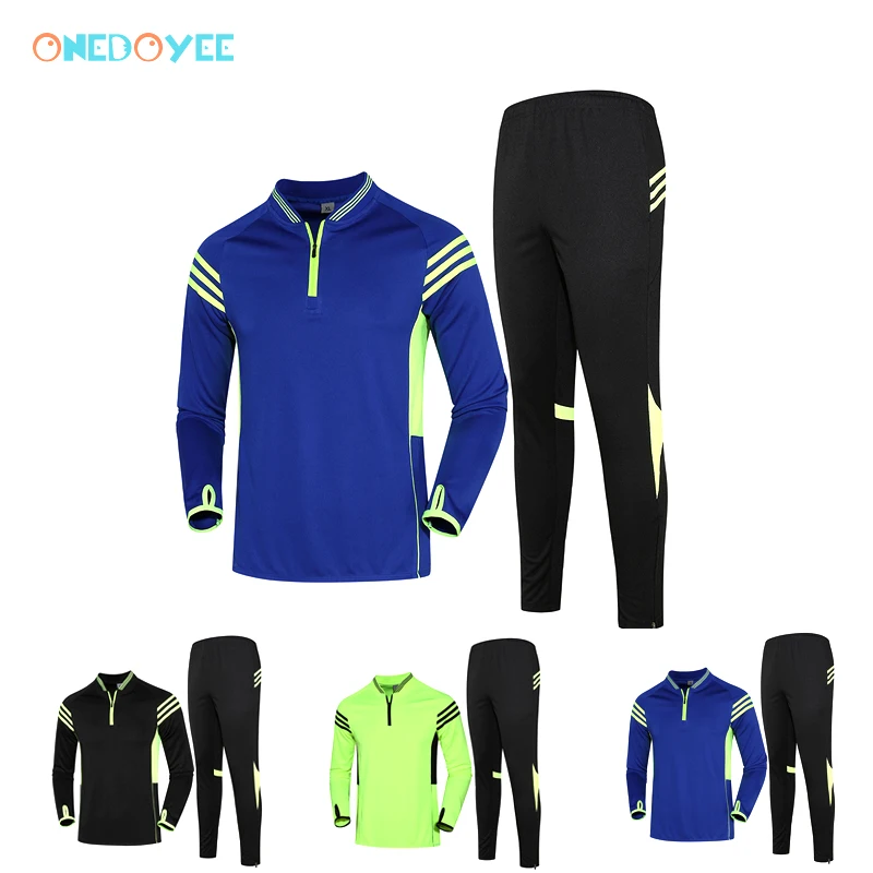 

ONEDOYEE Men Women Soccer Jerseys Adults Kids Football Kit Training Sets Child Running Jerseys Long Sleeve Boys Suit Sportswear