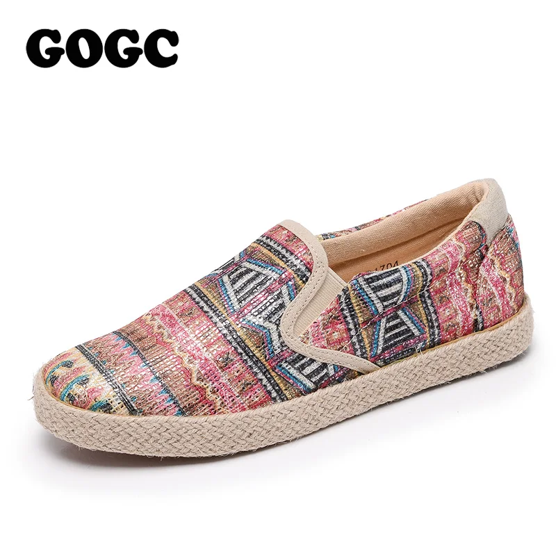 Online GOGC 2019 nuevo estilo de moda Zapatos casuales zapatos de mujer Slipony cómodo transpirable zapatillas de deporte de mujer Calzado Mujer plana zapatos casuales zapatos