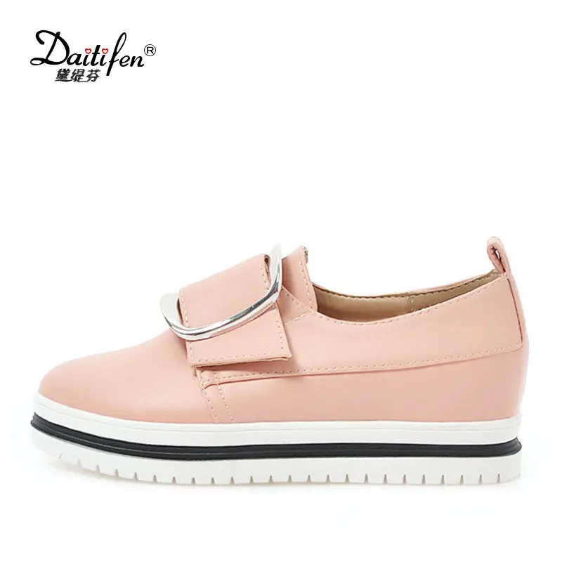 Daitifen Mixed Colors Platform Shoes Women Buckle Shoes Ladies Round Toe Creepers Shoes Soft Touch Vulcanized Shoes Size 34- 43 Daitifen Mixed Colors Platform Shoes Women Buckle Shoes Ladies Round Toe Creepers Shoes Soft Touch Vulcanized Shoes Size 34- 43