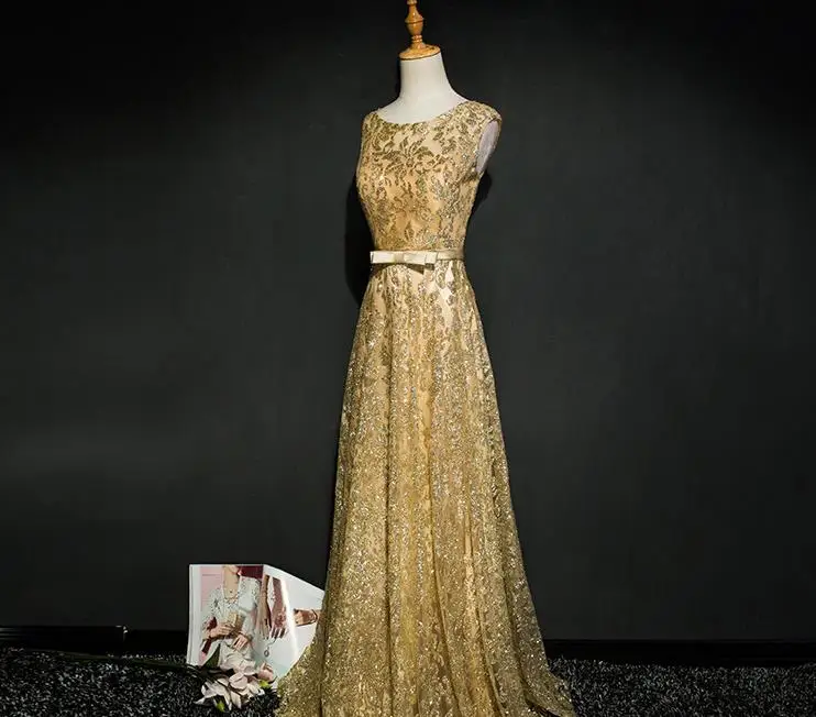 VENSANAC 2017 New A Line Embroidery O Neck Long Evening Dresses Sleeveless Draped Sash Tank Sweep Train Party Prom Gowns VENSANAC 2017 New A Line Embroidery O Neck Long Evening Dresses Sleeveless Draped Sash Tank Sweep Train Party Prom Gowns