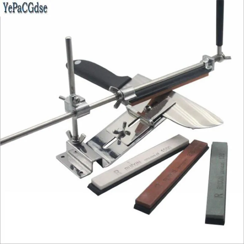 

Stainless Steel Professional Knife Sharpener Tool Kitchen Knife Sharpener Sharpening Fix Fixed Angle with stones