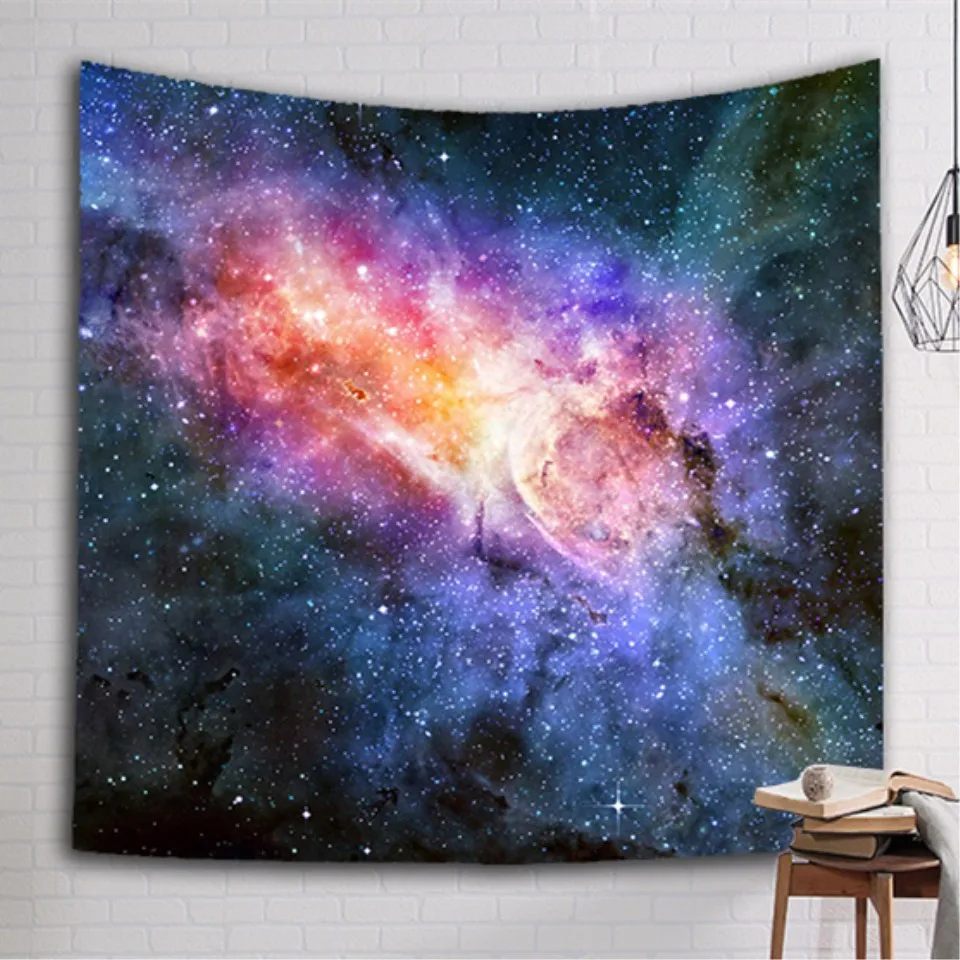 Cilected 3D Printed Galaxy Tapestry Wall Carpet Outer Space Starry