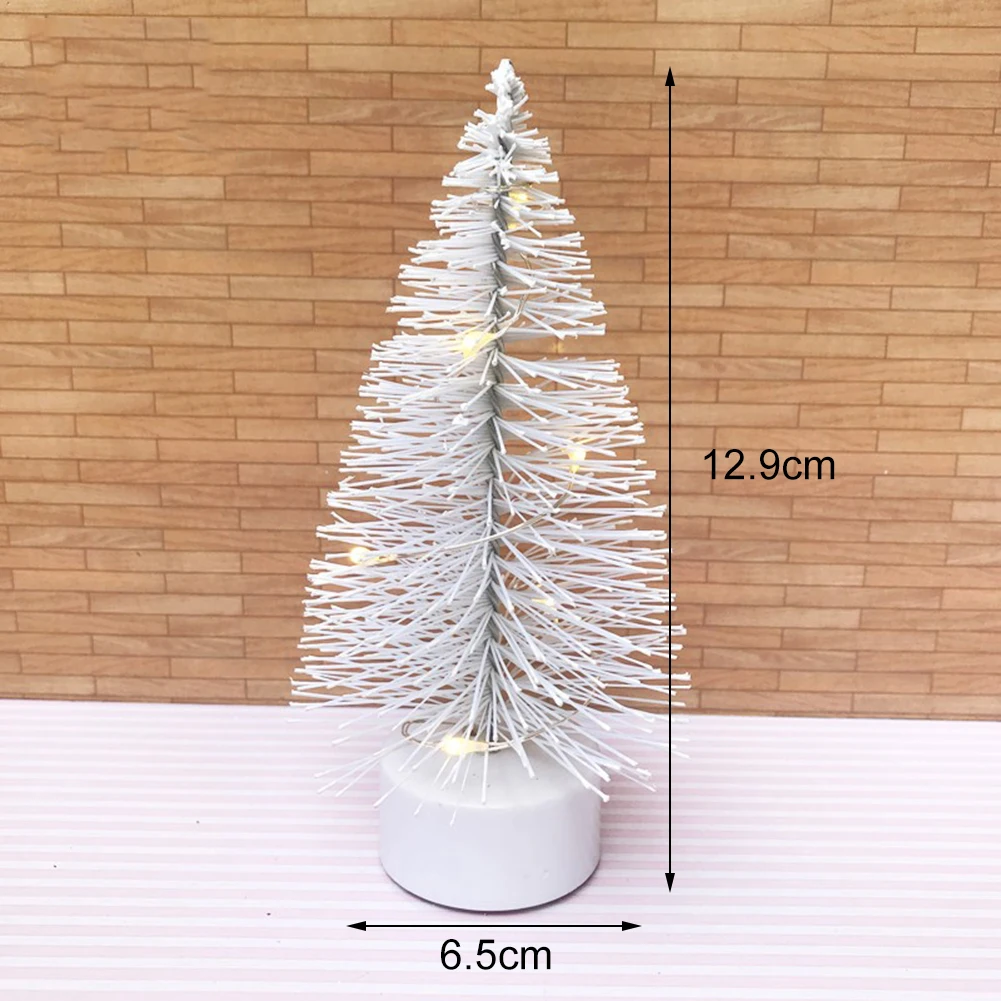 Мини светящаяся Рождественская елка 1:12 Кукольный дом аксессуары Рождественская Модель Дерево