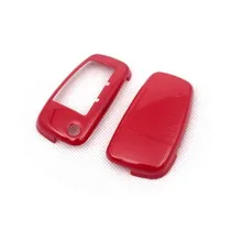 Жесткий пластиковый БЕСКЛЮЧЕВОЙ дистанционный ключ защитный кожух(глянцевый красный) для Audi