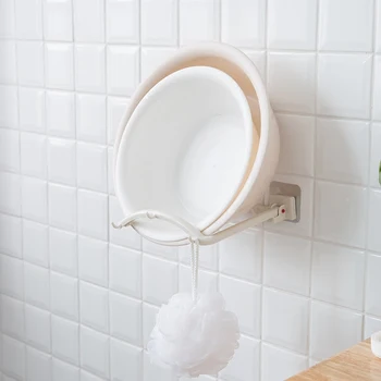 

Face shelf toilet shelf wall hanging wall no hole toilet basin rack bathroom rack suction wall type LO517212