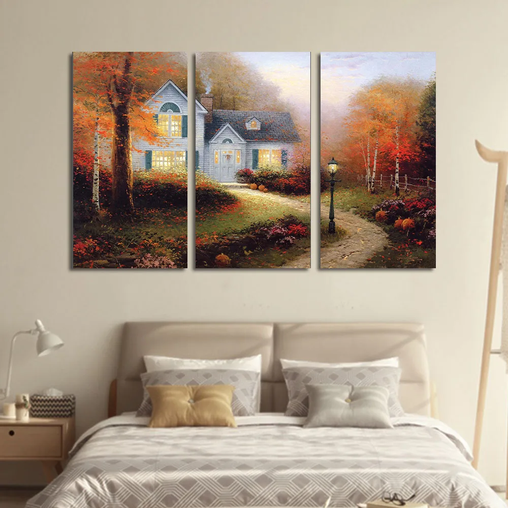 Winter-Landscape-Painting-Abstract-Oil-Painting-Unframed-Home-Decoration-Wall-Art-Snow-Canvas-Painting-3-Pieces (2)