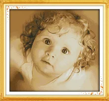 Schöne baby mädchen gedruckt leinwand dmc gezählt chinesische kreuzstich kits gedruckt kreuzstich gesetzt stickerei hand