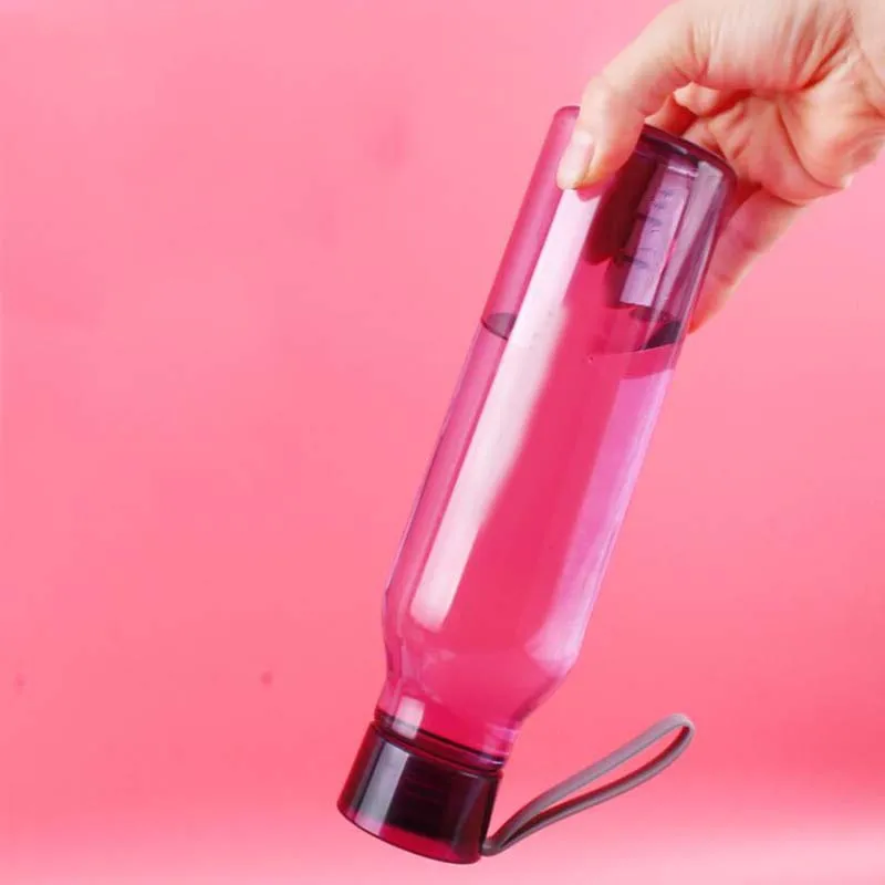 500 мл портативная герметичная Спортивная бутылка для путешествий, скалолазания и бега, кухонные принадлежности, высокая емкость, бутылка для воды из поликарбоната - Цвет: Фиолетовый