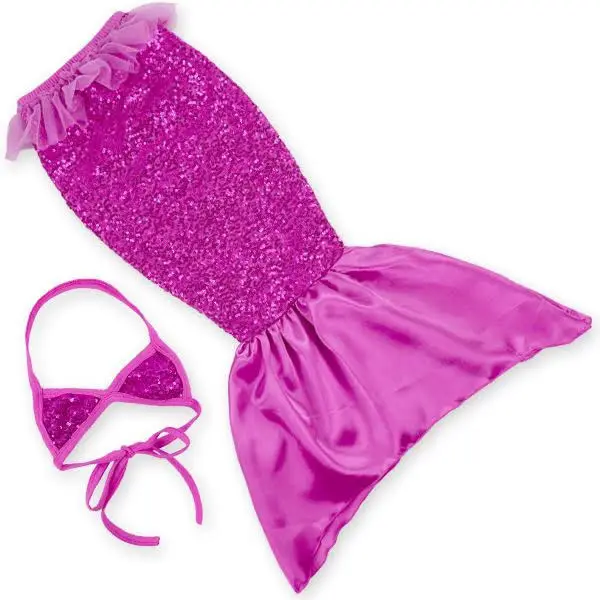 

Enfant Girls Children kids Swimmable Mermaid Tail Monofin Bikini Beachwear Swimwear Costume Set Girl Dress Clothing